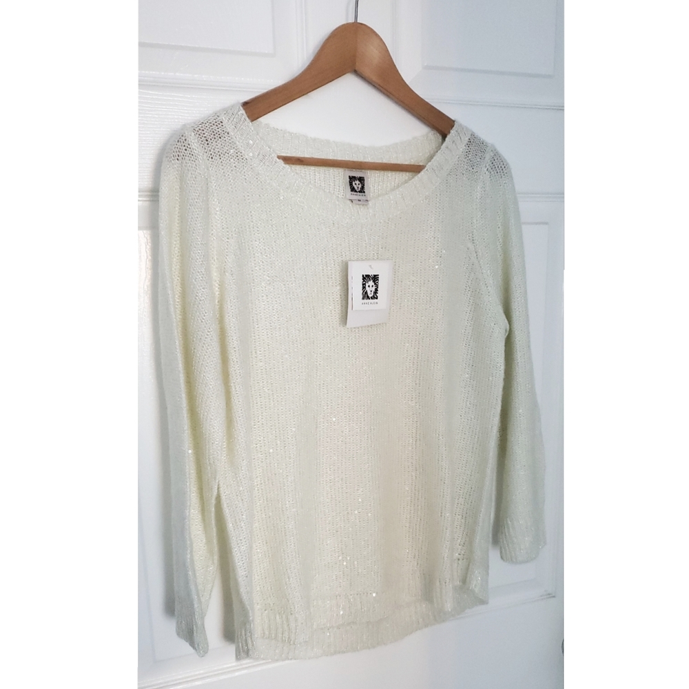 NWT Anne Klein Cream Sweater